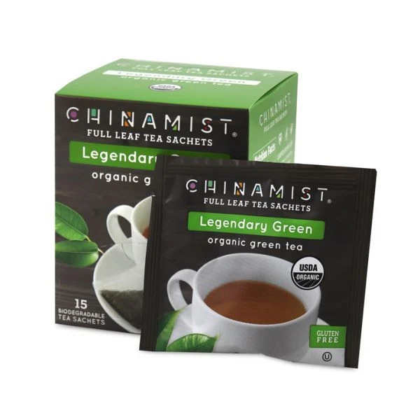 China Mist - Legendary Green Organic Black Full Leaf Tea Sachet, 15 Count Box 1 China Mist - Legendary Green Organic Black Full Leaf Tea Sachet, 15 Count Box