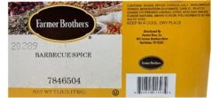 Farmer Brothers Barbecue Spice, 7 Lbs - Original Cain's Blend! -Coffee Series Store 7846504 ingredients