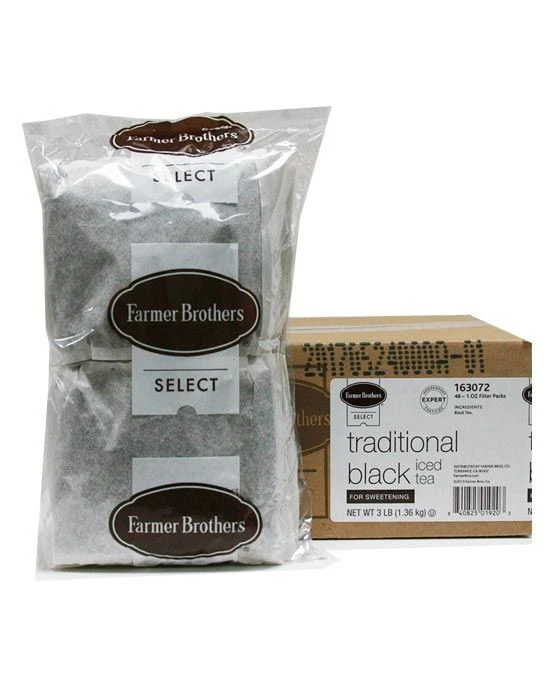 Farmer Brothers Black Iced Tea For Sweetening, 1 Box - 48/1 Oz 1 Farmer Brothers Black Iced Tea For Sweetening, 1 Box - 48/1 Oz