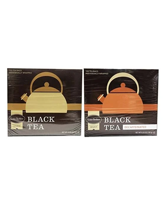 Farmer Brothers Black Tea: 1 Box Regular & 1 Box Decaf 1 Farmer Brothers Black Tea: 1 Box Regular & 1 Box Decaf