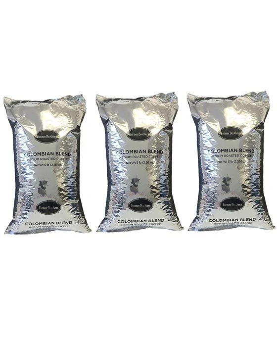 Farmer Brothers Colombian Blend Coffee Bean (3 Bags/5 Lbs Ea.) 1 Farmer Brothers Colombian Blend Coffee Bean (3 Bags/5 Lbs Ea.)