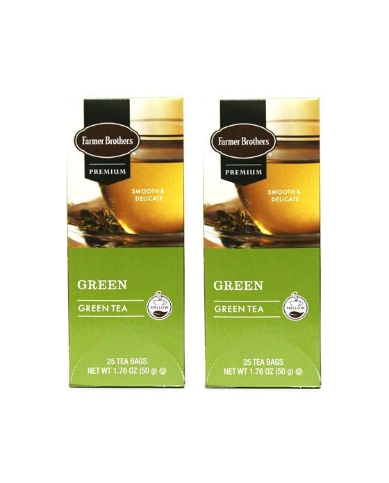 Farmer Brothers Premium: Green Tea, 2/25 Ct Tea Boxes 1 Farmer Brothers Premium: Green Tea, 2/25 Ct Tea Boxes