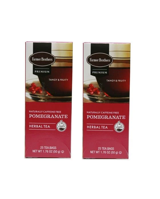 Farmer Brothers Premium: Pomegranate Hot Tea, 2/25 Ct Tea Boxes 1 Farmer Brothers Premium: Pomegranate Hot Tea, 2/25 Ct Tea Boxes
