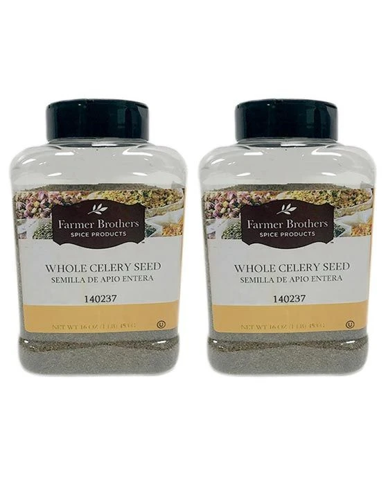 Farmer Brothers Whole Celery Seed (2 Bottles/1 Lb Ea.) 1 Farmer Brothers Whole Celery Seed (2 Bottles/1 Lb Ea.)