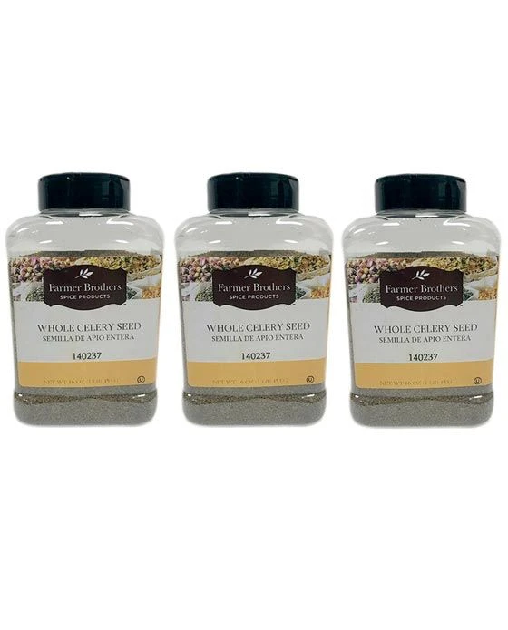 Farmer Brothers Whole Celery Seed (3 Bottles/1 Lb Ea.) 1 Farmer Brothers Whole Celery Seed (3 Bottles/1 Lb Ea.)