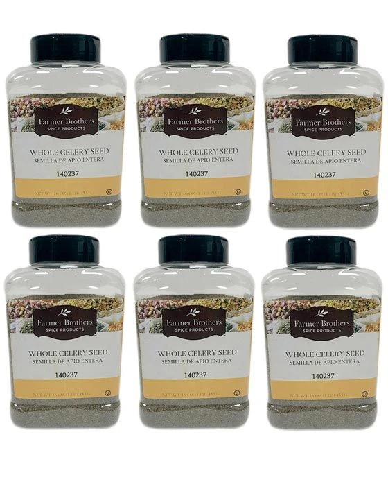 Farmer Brothers Whole Celery Seed (6 Bottles/1 Lb Ea.) 1 Farmer Brothers Whole Celery Seed (6 Bottles/1 Lb Ea.)