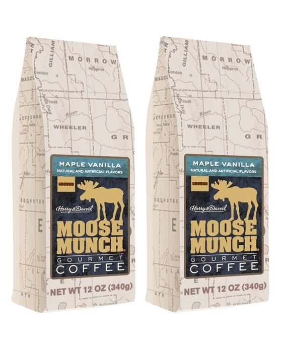 Harry & David Maple Vanilla Moose Munch Gourmet Coffee 2 Bags 1 Harry & David Maple Vanilla Moose Munch Gourmet Coffee 2 Bags