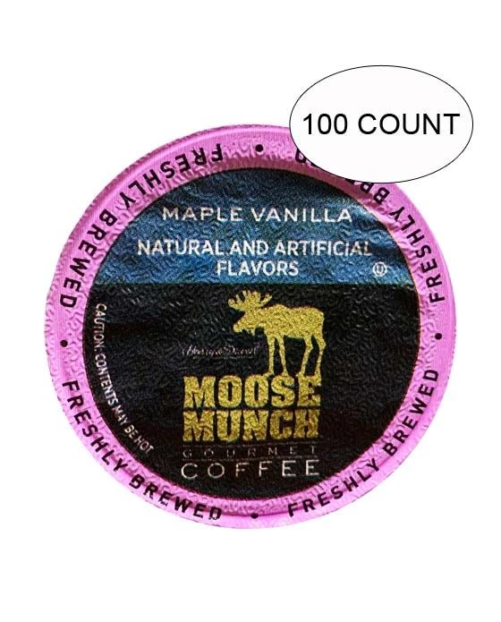 Moose Munch Coffee By Harry & David, Maple Vanilla, 100 Single Serve Cups 1 Moose Munch Coffee By Harry & David, Maple Vanilla, 100 Single Serve Cups