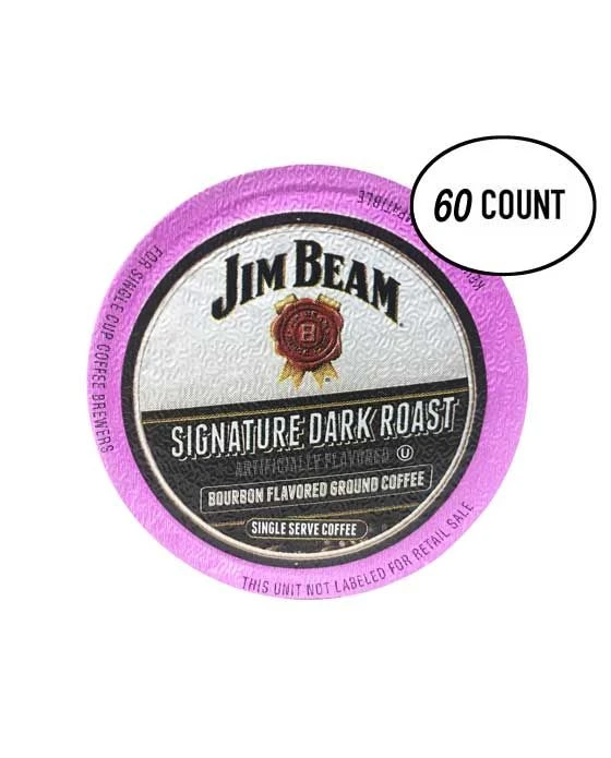 Jim Beam Dark Roast Bourbon Flavored Single Serve Cups, 60 Cups 1 Jim Beam Dark Roast Bourbon Flavored Single Serve Cups, 60 Cups