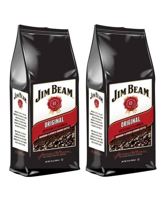 Jim Beam Original Bourbon Flavored Ground Coffee, 2 Bags (12 Oz Ea.) 1 Jim Beam Original Bourbon Flavored Ground Coffee, 2 Bags (12 Oz Ea.)