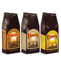 Kahlua Hazelnut, French Vanilla, Original Coffee (3 Bags/12 Oz)
