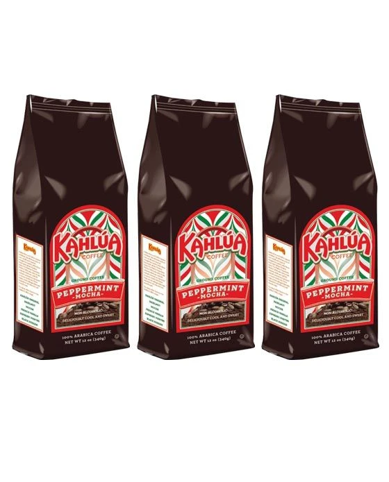 Kahlua Peppermint Mocha Gourmet Ground Coffee (3 Bags/12 Oz) 1 Kahlua Peppermint Mocha Gourmet Ground Coffee (3 Bags/12 Oz)