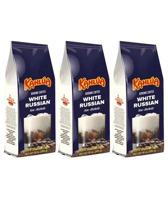 Kahlua White Russian Gourmet Ground Coffee (3 Bags/10 Oz) 1 Kahlua White Russian Gourmet Ground Coffee (3 Bags/10 Oz)