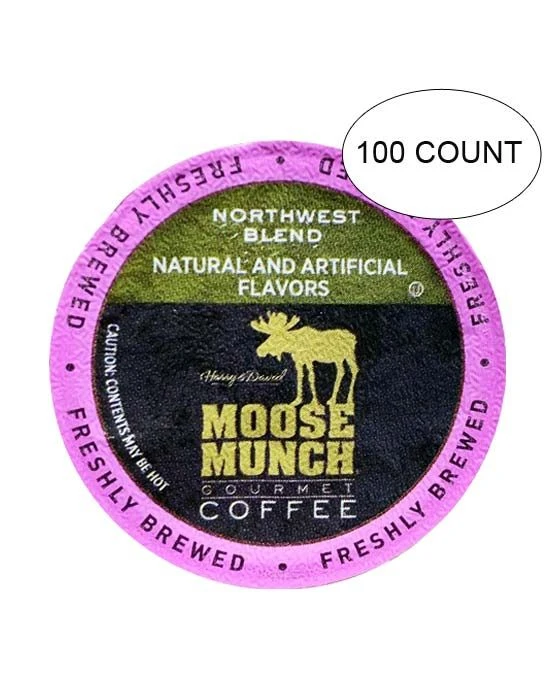 Moose Munch Coffee By Harry & David, Northwest Blend, 100 Single Serve Cups 1 Moose Munch Coffee By Harry & David, Northwest Blend, 100 Single Serve Cups