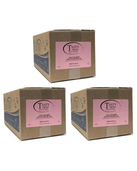Tasty Trim Saccharin (Pink Sugar Substitute), 3 Boxes (1,000 Packets Ea.) 1 Tasty Trim Saccharin (Pink Sugar Substitute), 3 Boxes (1,000 Packets Ea.)