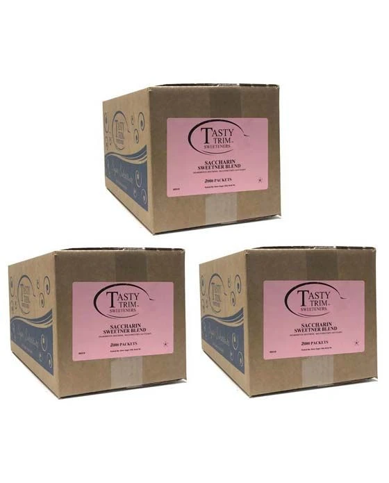 Tasty Trim Saccharin (Pink Sugar Substitute), 3 Boxes (2,000 Packets Ea.) 1 Tasty Trim Saccharin (Pink Sugar Substitute), 3 Boxes (2,000 Packets Ea.)