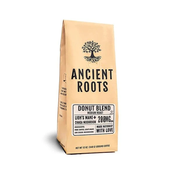 Ancient Roots Donut Shop Medium Roast Flavored Mushroom Ground Coffee6/12 Oz Bags 2 Ancient Roots Donut Shop Medium Roast Flavored Mushroom Ground Coffee6/12 Oz Bags - Image 2