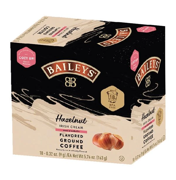 Baileys Bailey's, Hazelnut Irish Cream Flavored Coffee, 2/18 Single Serve Cups 2 Baileys Bailey's, Hazelnut Irish Cream Flavored Coffee, 2/18 Single Serve Cups - Image 2