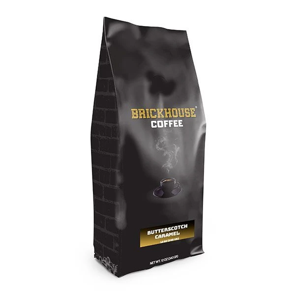 Brickhouse Ground Coffee, Butterscotch Caramel, 12oz Bag 1 Brickhouse Ground Coffee, Butterscotch Caramel, 12oz Bag