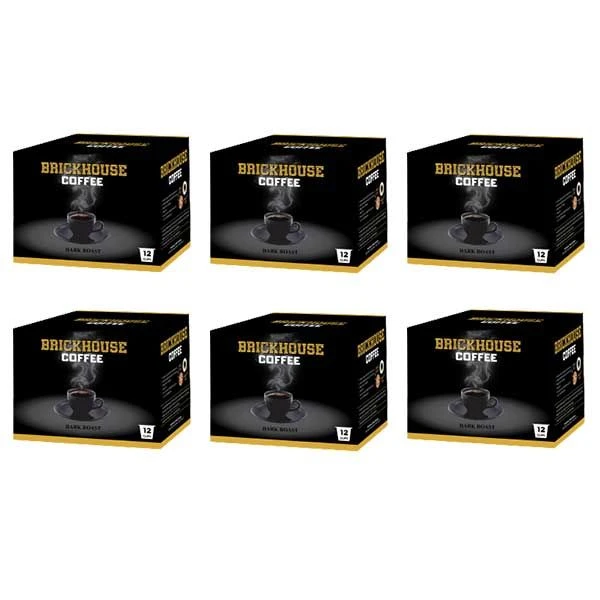 Brickhouse Single Serve Coffee, BRICKHOUSE Blend - 100% Colombian Dark Roast, 72 Count 1 Brickhouse Single Serve Coffee, BRICKHOUSE Blend - 100% Colombian Dark Roast, 72 Count