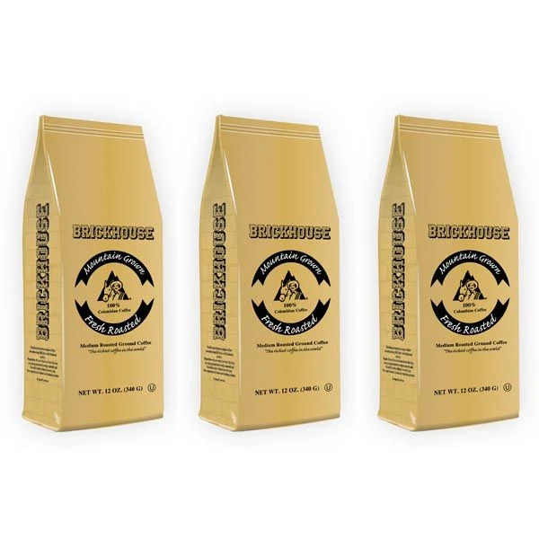 Brickhouse 100% Colombian Ground Coffee, 3/12 Oz Bags 1 Brickhouse 100% Colombian Ground Coffee, 3/12 Oz Bags