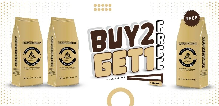 Brickhouse 100% Colombian Ground Coffee, 2/12 Oz Bags Buy 2 Get 1 Free 1 Brickhouse 100% Colombian Ground Coffee, 2/12 Oz Bags Buy 2 Get 1 Free