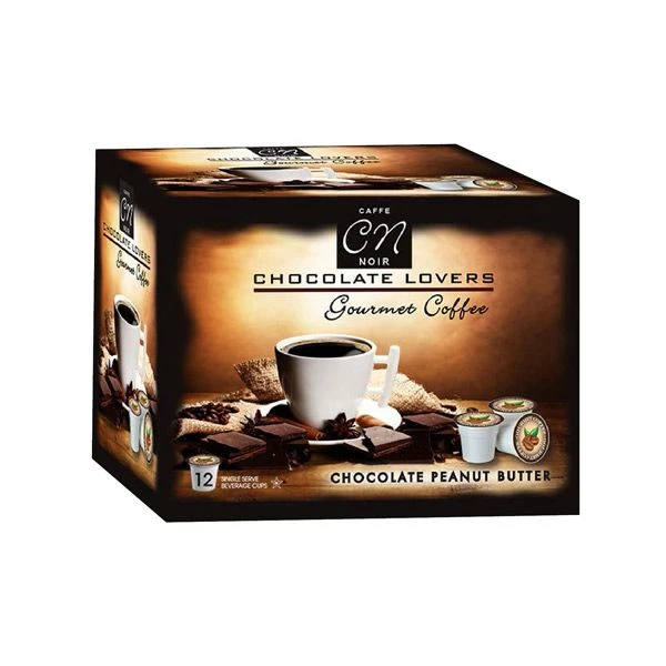 Caffe Noir Gourmet Coffee Chocolate Peanut Butter, Single Serve Beverage Cups, 6 Box 12 Count Each 2 Caffe Noir Gourmet Coffee Chocolate Peanut Butter, Single Serve Beverage Cups, 6 Box 12 Count Each - Image 2