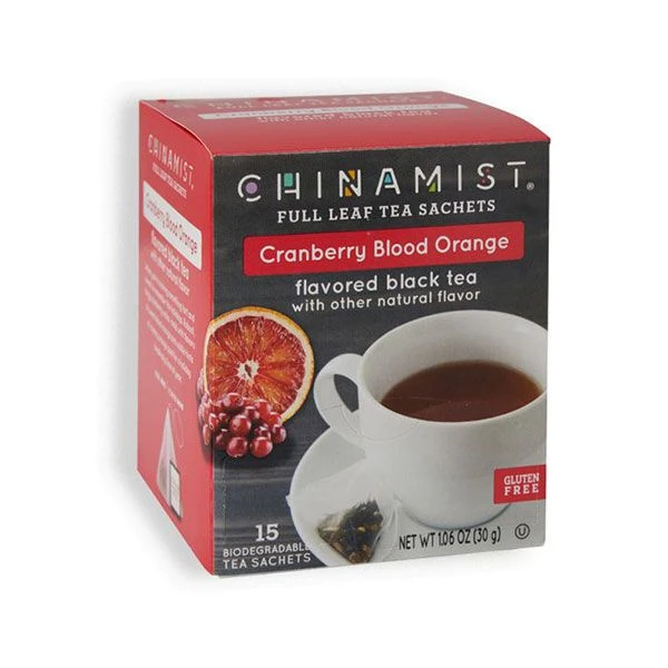 China Mist - Cranberry Blood Orange Organic Black Full Leaf Tea Sachet, 4 Boxes 15 Count Each 2 China Mist - Cranberry Blood Orange Organic Black Full Leaf Tea Sachet, 4 Boxes 15 Count Each - Image 2