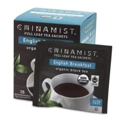 China Mist - English Breakfast Organic Black Full Leaf Tea Sachet, 2 Boxes 15 Count Each - Biodegradable And Individually Wrapped 6 China Mist - English Breakfast Organic Black Full Leaf Tea Sachet, 2 Boxes 15 Count Each - Biodegradable And Individually Wrapped -Coffee Series Store china mist english breakfast organic black full leaf tea sachet 15 cnt box 1