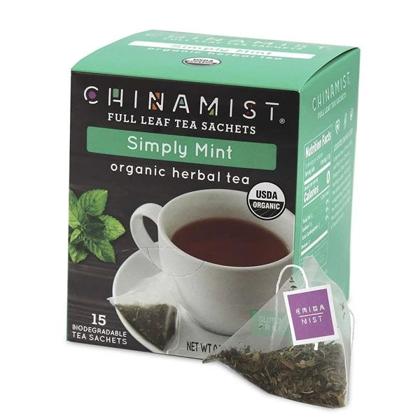 China Mist - Simply Mint Herbal Full Leaf Tea Sachet, 4 Boxes 15 Count Each 2 China Mist - Simply Mint Herbal Full Leaf Tea Sachet, 4 Boxes 15 Count Each - Image 2
