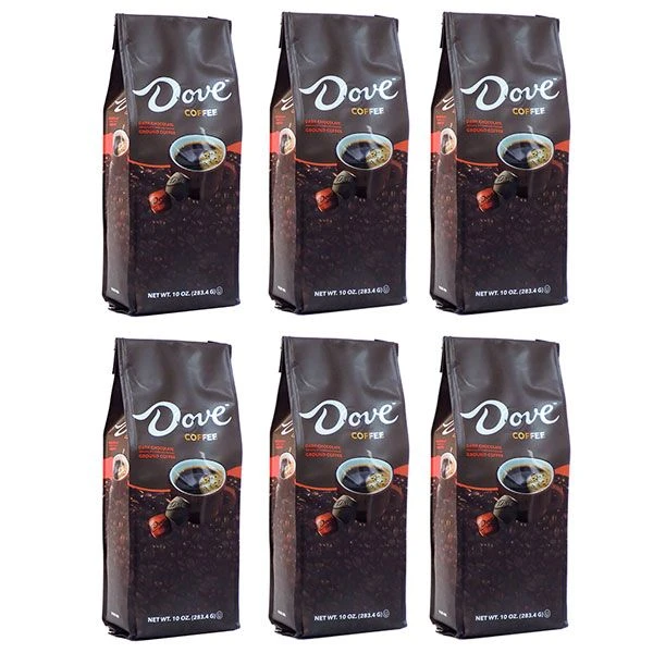 Dove Dark Chocolate, Naturally And Artificially Flavored Ground Coffee, 6/10 Oz Bags 1 Dove Dark Chocolate, Naturally And Artificially Flavored Ground Coffee, 6/10 Oz Bags