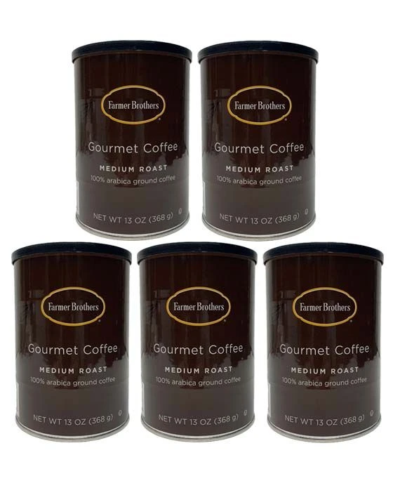 Farmer Brothers Medium Roast Ground Coffee (5 Cans/13 Oz) 1 Farmer Brothers Medium Roast Ground Coffee (5 Cans/13 Oz)