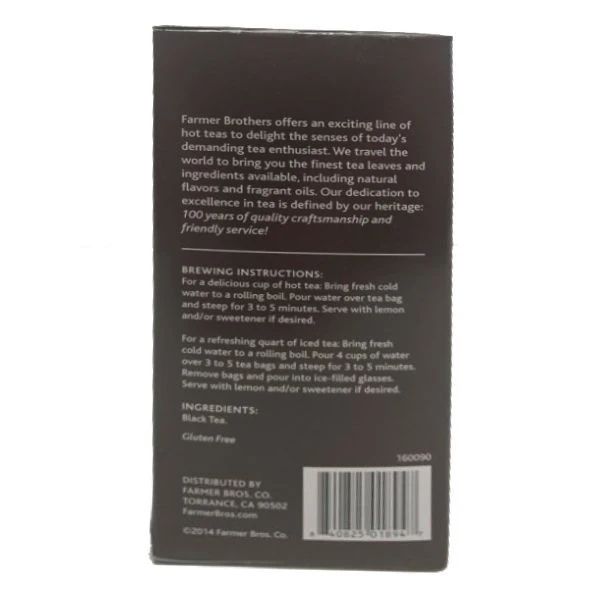 Farmer Brothers Premium: English Tradition, 2/25 Ct Tea Boxes 4 Farmer Brothers Premium: English Tradition, 2/25 Ct Tea Boxes - Image 4