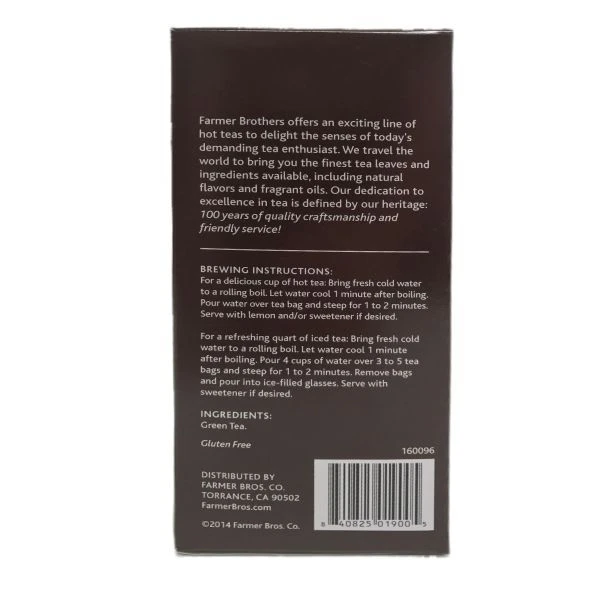 Farmer Brothers Premium: Green Tea, 2/25 Ct Tea Boxes 5 Farmer Brothers Premium: Green Tea, 2/25 Ct Tea Boxes - Image 5