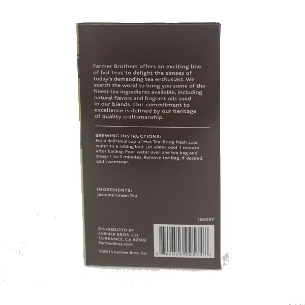 Farmer Brothers Premium Jasmine Green Hot Tea, 2/25 Ct Tea Boxes 4 Farmer Brothers Premium Jasmine Green Hot Tea, 2/25 Ct Tea Boxes - Image 4