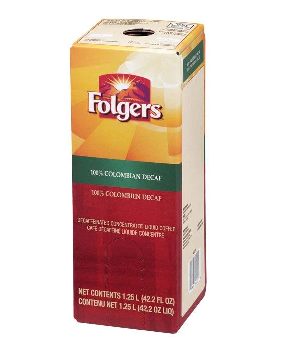 Folgers 1.25 Liter 100% Colombian Decaf (One) 1 Folgers 1.25 Liter 100% Colombian Decaf (One)