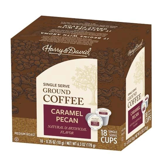 Harry & David Caramel Pecan Single Serve Coffee, 4/18 Count 2 Harry & David Caramel Pecan Single Serve Coffee, 4/18 Count - Image 2