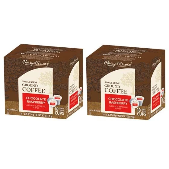 Harry & David Chocolate Raspberry Single Serve Cups, 2/18 Count 1 Harry & David Chocolate Raspberry Single Serve Cups, 2/18 Count