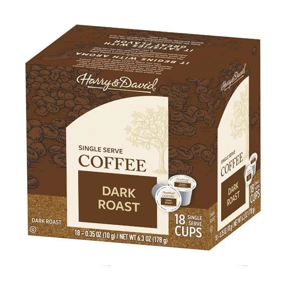 Harry & David Dark Roast Single Serve Cups, 2/18 Count 2 Harry & David Dark Roast Single Serve Cups, 2/18 Count - Image 2