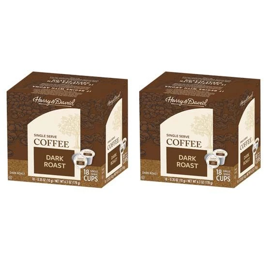 Harry & David Dark Roast Single Serve Cups, 2/18 Count 1 Harry & David Dark Roast Single Serve Cups, 2/18 Count