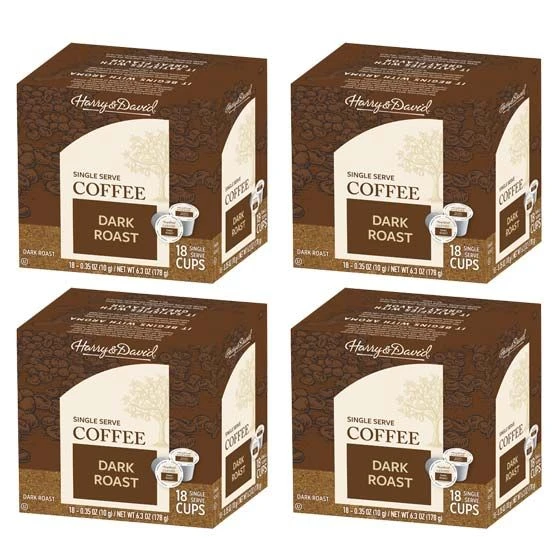 Harry & David Dark Roast Single Serve Cups, 4/18 Count 1 Harry & David Dark Roast Single Serve Cups, 4/18 Count