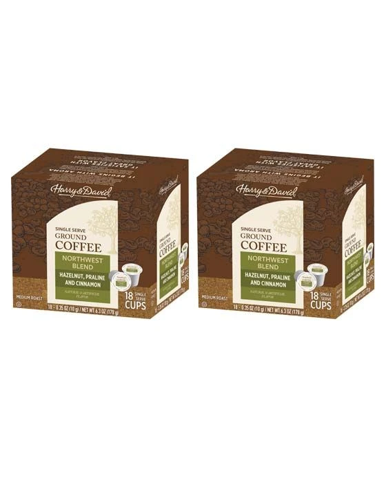 Harry & David Northwest Blend Single Serve Cups Coffee, 2/18 Count 1 Harry & David Northwest Blend Single Serve Cups Coffee, 2/18 Count