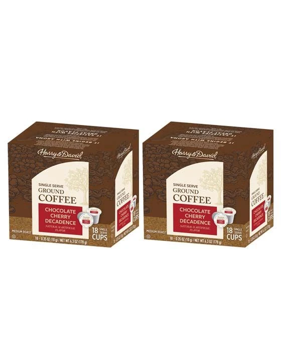 Harry & David Chocolate Cherry Decadence Single Serve Coffee, 2/18 Count 1 Harry & David Chocolate Cherry Decadence Single Serve Coffee, 2/18 Count