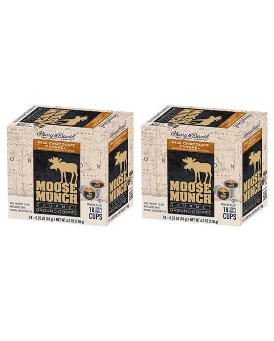 Harry & David Milk Chocolate Caramel Moose Munch Single-Serve Coffee 2/18 Count 2 Harry & David Milk Chocolate Caramel Moose Munch Single-Serve Coffee 2/18 Count - Image 2