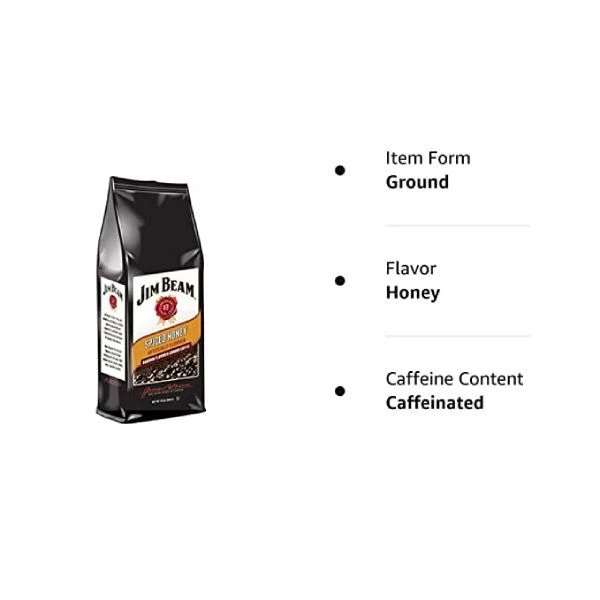 Jim Beam Spiced Honey Bourbon Flavored Ground Coffee, 2 Bags (12 Oz Ea.) 2 Jim Beam Spiced Honey Bourbon Flavored Ground Coffee, 2 Bags (12 Oz Ea.) - Image 2