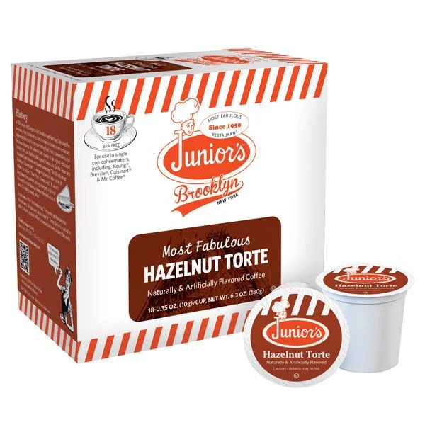 Junior's Most Fabulous Hazelnut Torte, Medium Roast Single Single Serve 18 Ct 1 Junior's Most Fabulous Hazelnut Torte, Medium Roast Single Single Serve 18 Ct