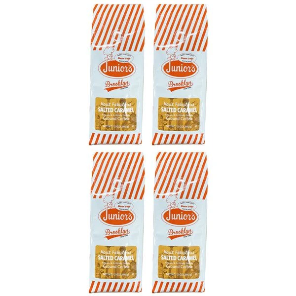 Junior's Most Fabulous Salted Caramel Ground Coffee, 4/12 Oz Bag 1 Junior's Most Fabulous Salted Caramel Ground Coffee, 4/12 Oz Bag