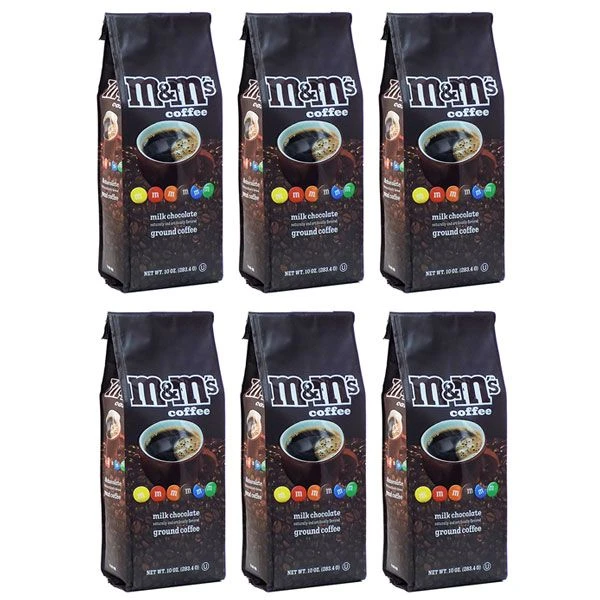 M&M's Milk Chocolate, Naturally And Artificially Flavored Ground Coffee, (6 Bags/10 Oz) 2 M&M's Milk Chocolate, Naturally And Artificially Flavored Ground Coffee, (6 Bags/10 Oz) - Image 2