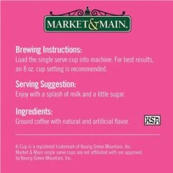 Market & Main Coconut Macaroon Single Serve Coffee Cups, 6 Boxes (72 Cups) -Coffee Series Store market main onecup coconut macaroon compatible with keurig k cup brewers 12 count5 1