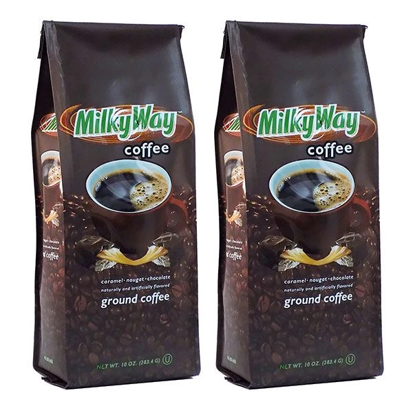 Milky Way Caramel, Nougat And Chocolate, Naturally And Artificially Flavored Ground Coffee,2/10 Oz Bags 1 Milky Way Caramel, Nougat And Chocolate, Naturally And Artificially Flavored Ground Coffee,2/10 Oz Bags